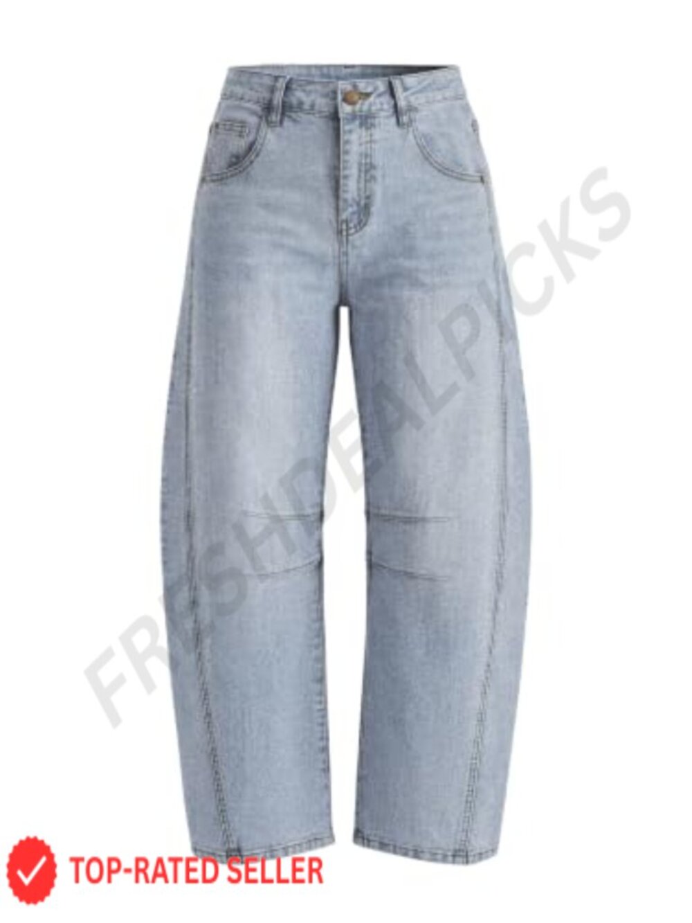 High Waisted Barrel Baggy Jeans Wide Leg Stretchy Denim Pants Y2K